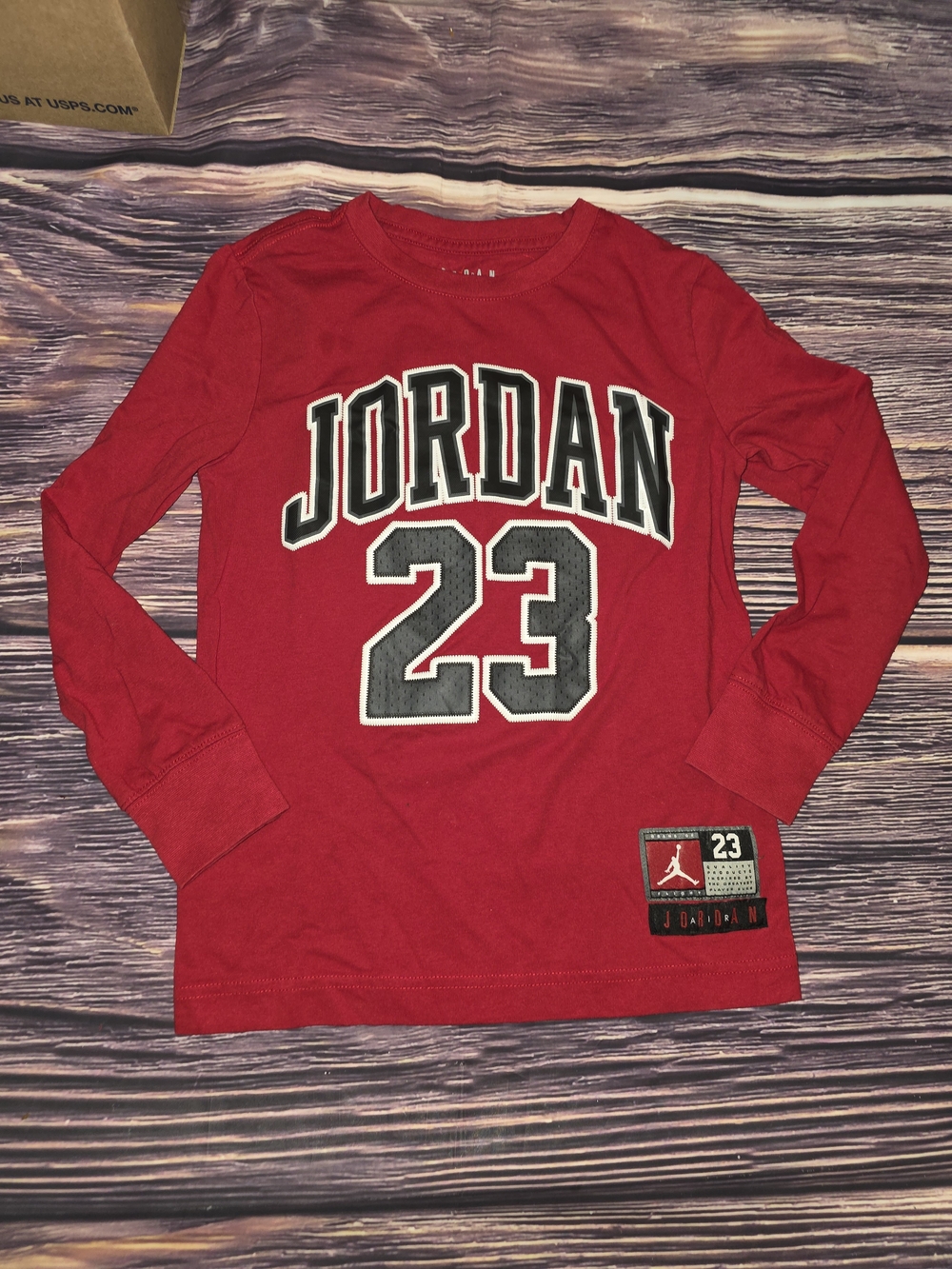 Jordan Kids' Red 'Jordan 23' Long Sleeve Tee